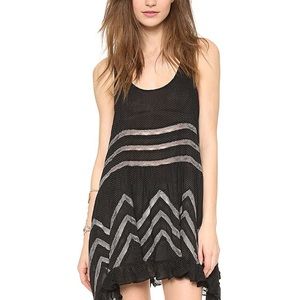 Free People Voile and Lace Trapeze Slip